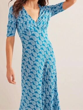 Boden Rebecca Teal Paisley Maxi Dress